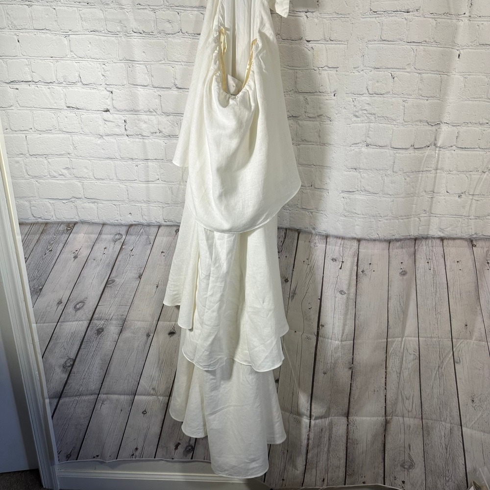 FARM Rio Off-White Flower Maxi Dress Cutout Tiered 309145 XXS New - Picture 7 of 15